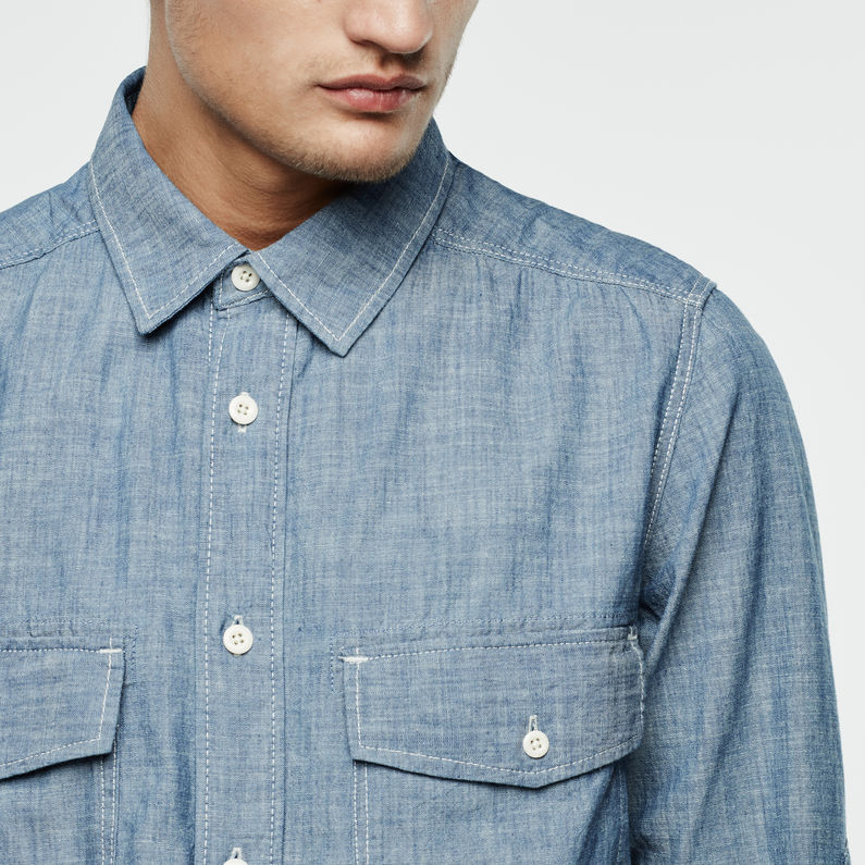 G-STAR® Type C Straight Long AW Shirt Lichtblauw