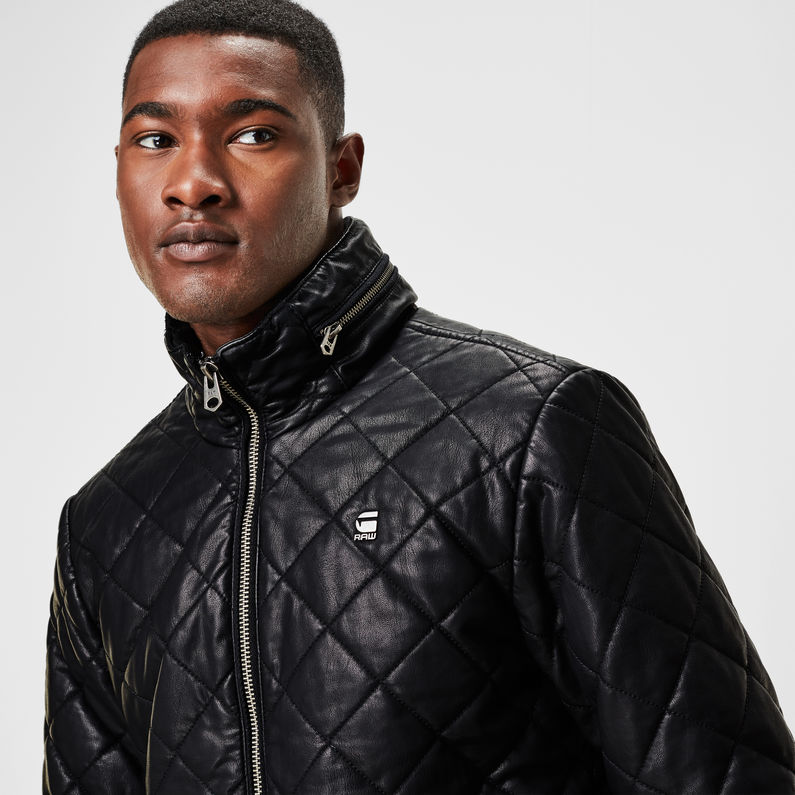 G-STAR® Meefic Quilted Overshirt Black detail shot