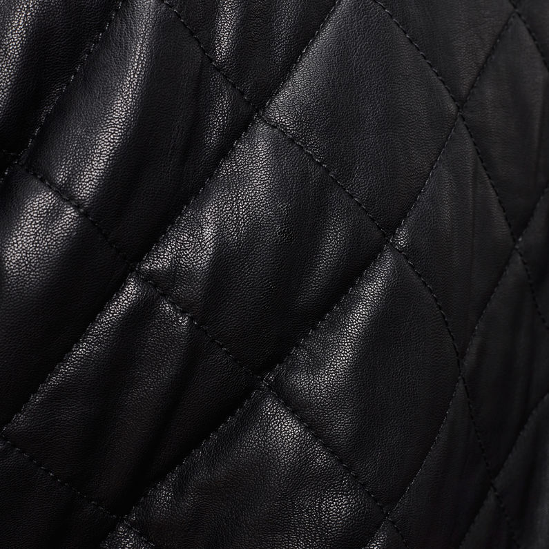 G-Star RAW® Meefic Quilted Overshirt Black fabric shot