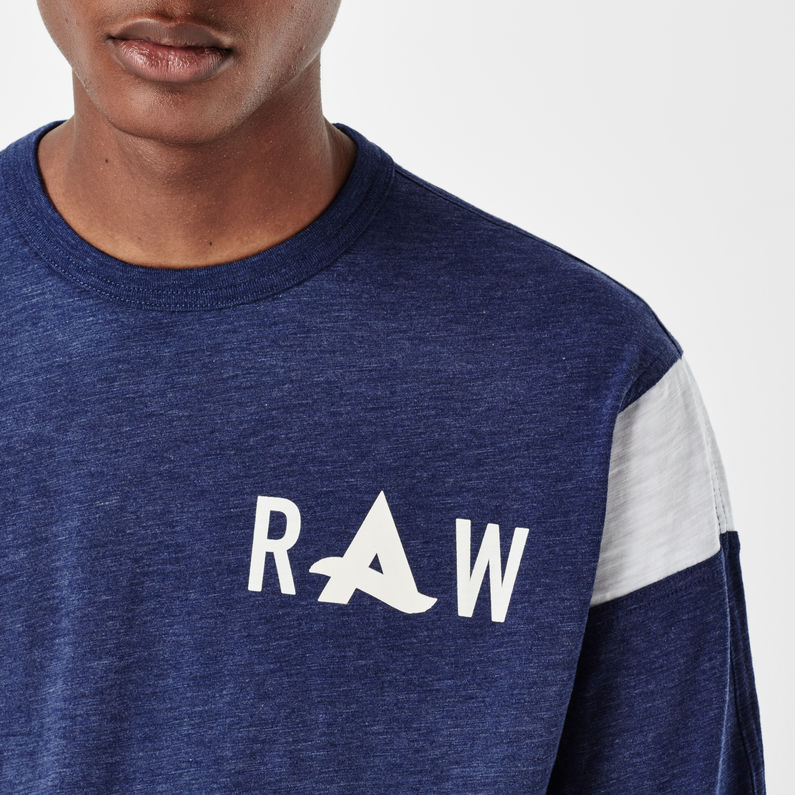 G-Star RAW® Afrojack Long T-shirt 3/4 Sleeves Midden blauw