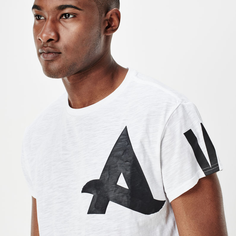 G-Star RAW® Afrojack Long T-shirt Cap Sleeves Blanc
