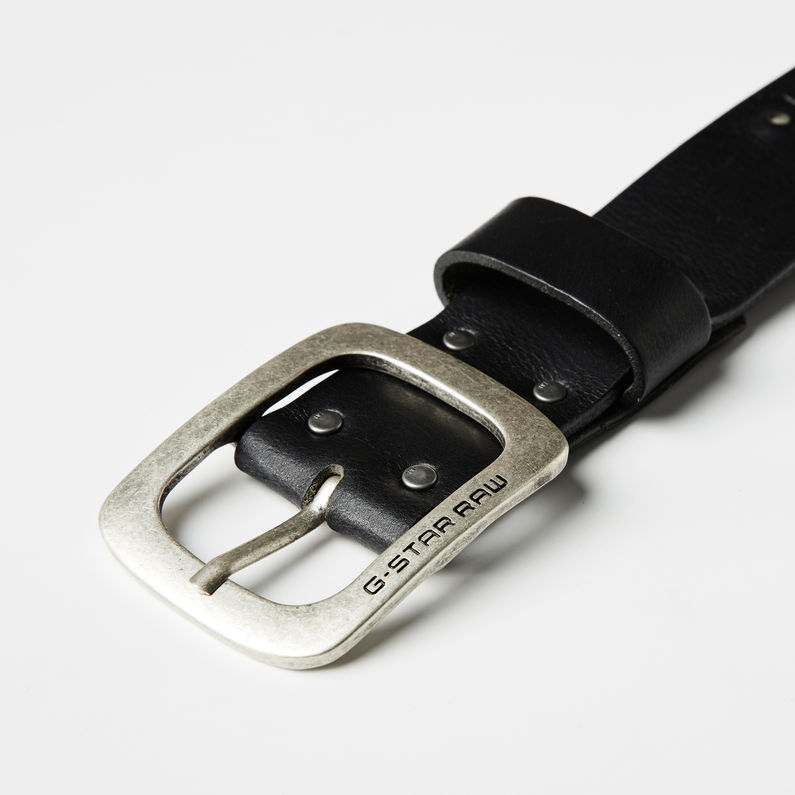 G-STAR® Zioks Belt Black detail shot buckle