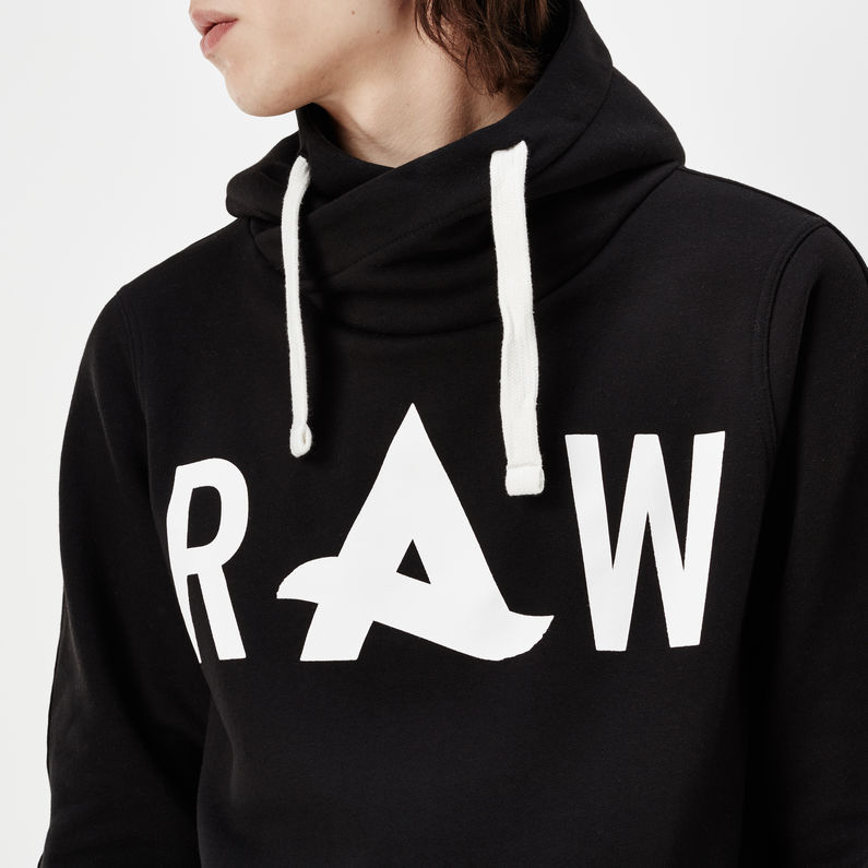 g star raw hoodie black