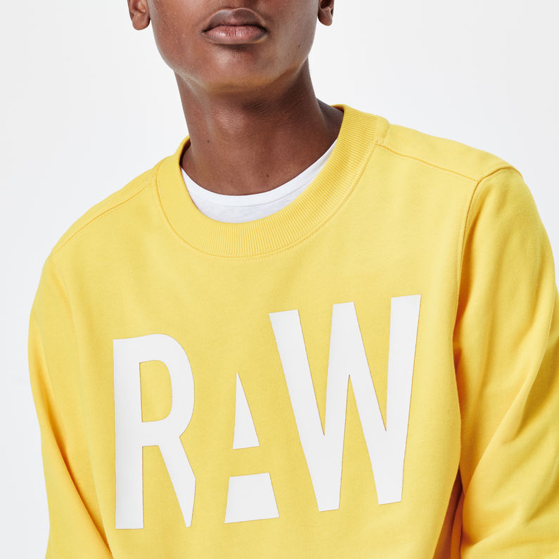 G-Star RAW® Sagor Sweater Geel detail shot