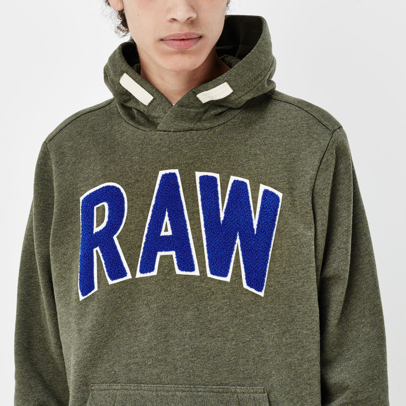 G-Star RAW® Warth Hooded Sweater Green detail shot