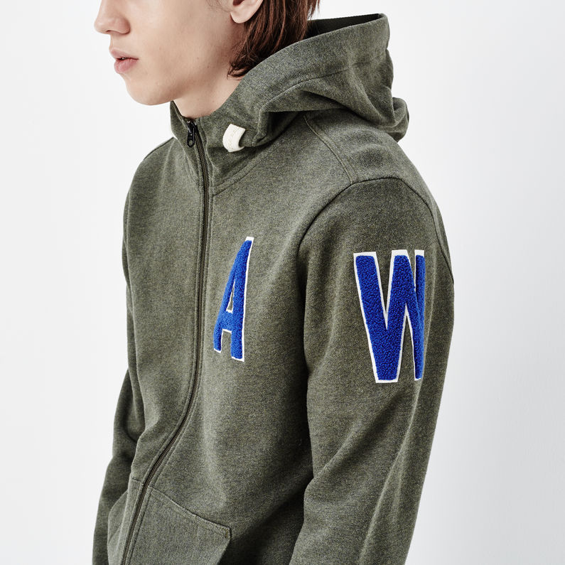 G-Star RAW® Warth Hooded Zip Sweater Vert