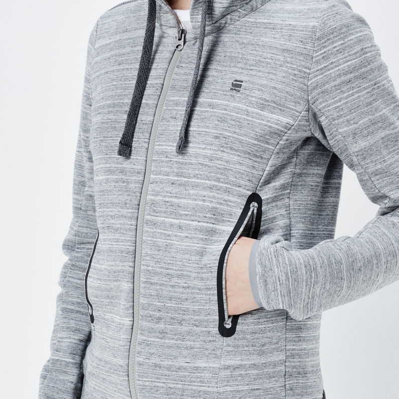 G-Star RAW® Verdah Slim Hooded Zip Sweater Grey