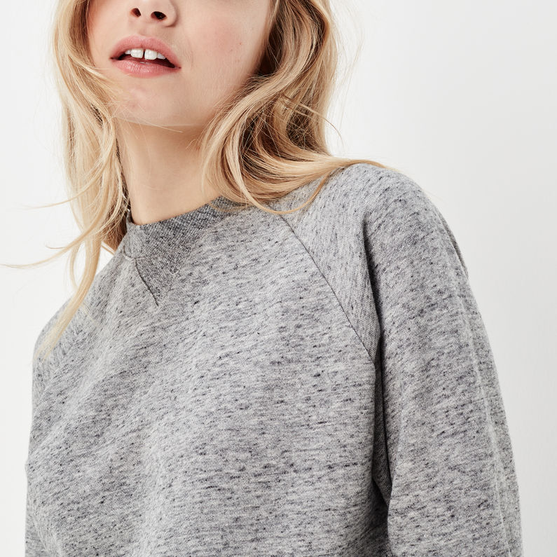 G-Star RAW® Xula Cropped Sweater Grey detail shot