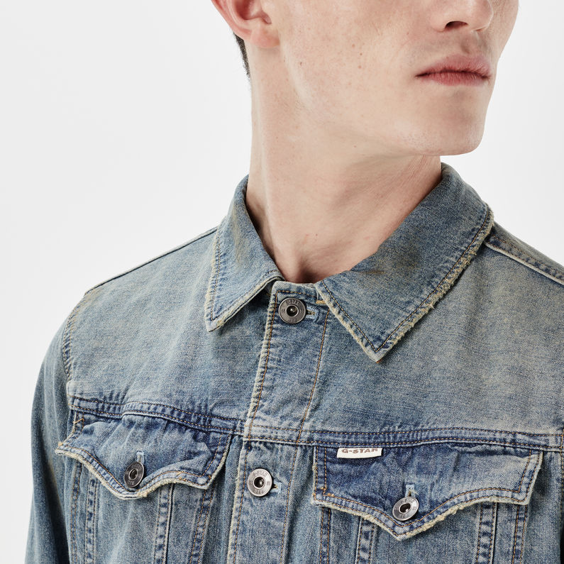 G-Star RAW® 3301 Deconstructed 3D Slim Jacket Bleu clair detail shot