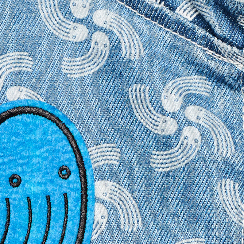 G-STAR® Raw For The Oceans - Fallden Des Bomber Azul claro fabric shot