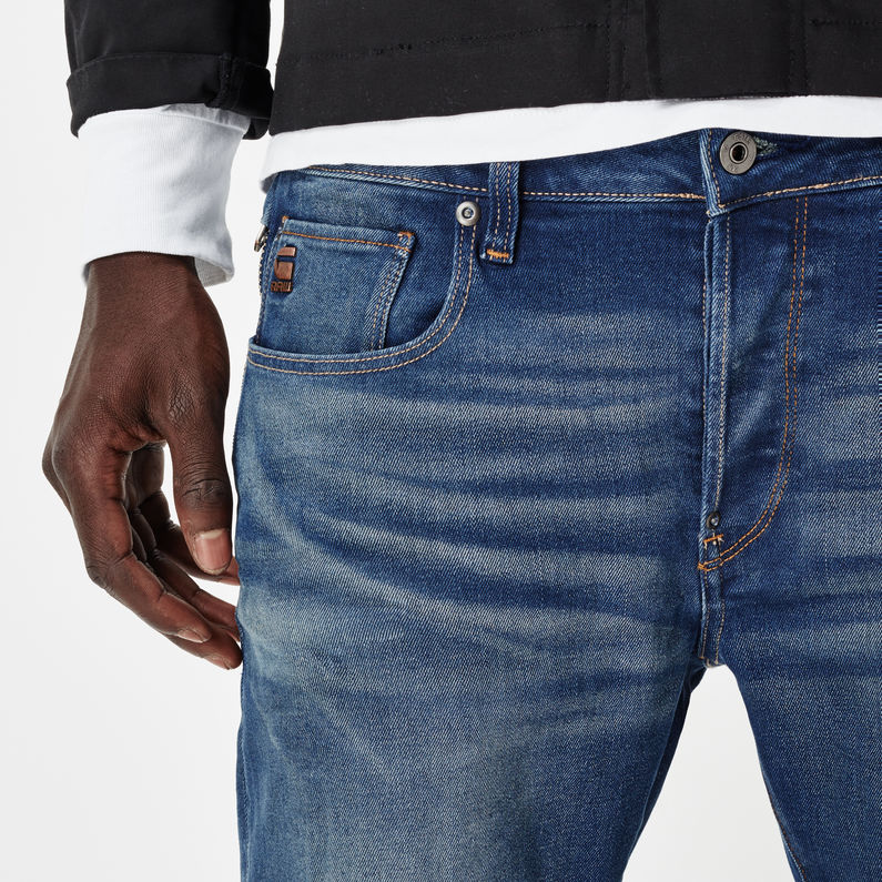 G-Star RAW® Revend Zip Straight Jeans Midden blauw