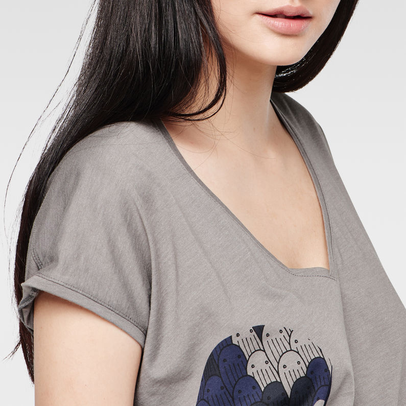 G-Star RAW® Raw For The Oceans - V-Neck Tee Grau
