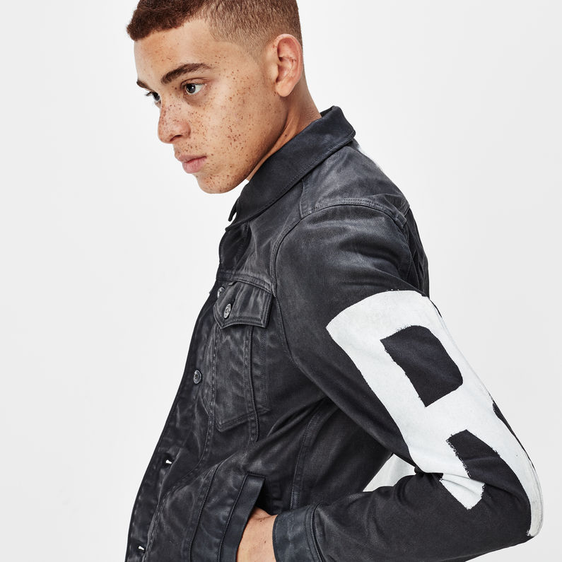3301 3D Slim Jacket Painted | Dark blue | G-STAR® US