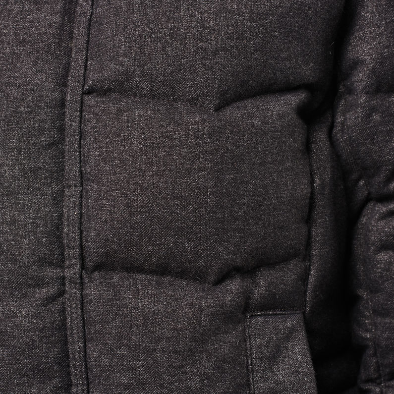 G-STAR® Alaska Down Hooded Slim Hedley Gris fabric shot