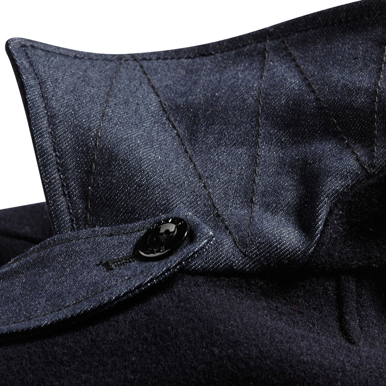 G-Star RAW® Pea Wool Relax Coat Dark blue detail shot