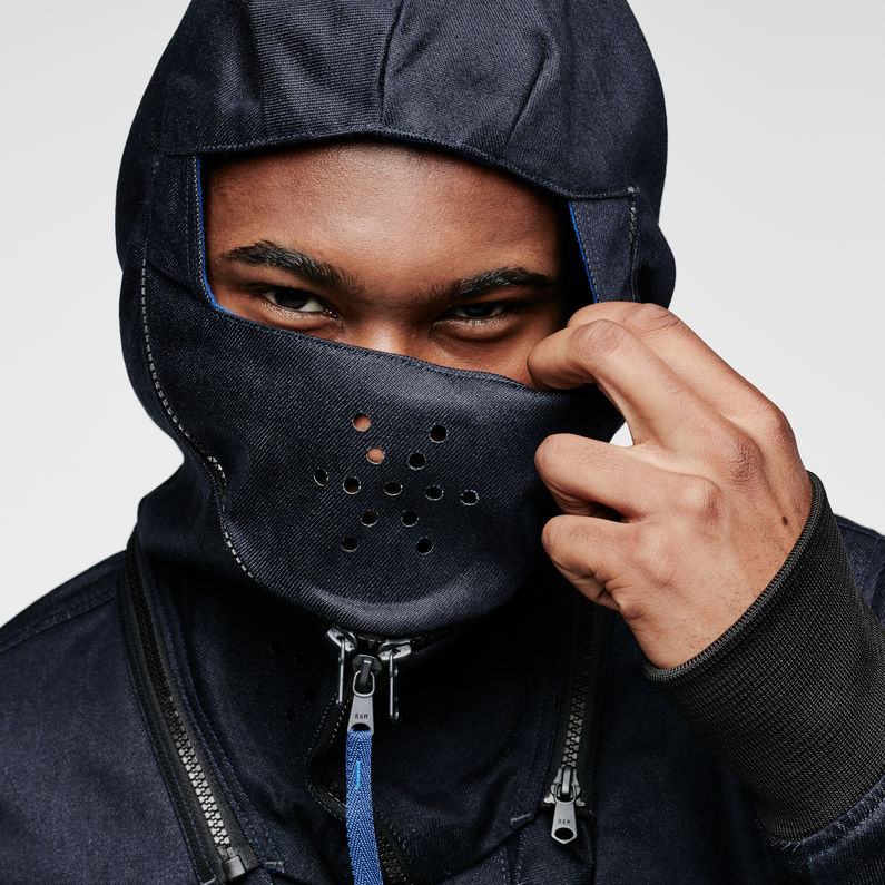 G-Star RAW® RAW for the Oceans - Hooded Bomber Dark blue detail shot