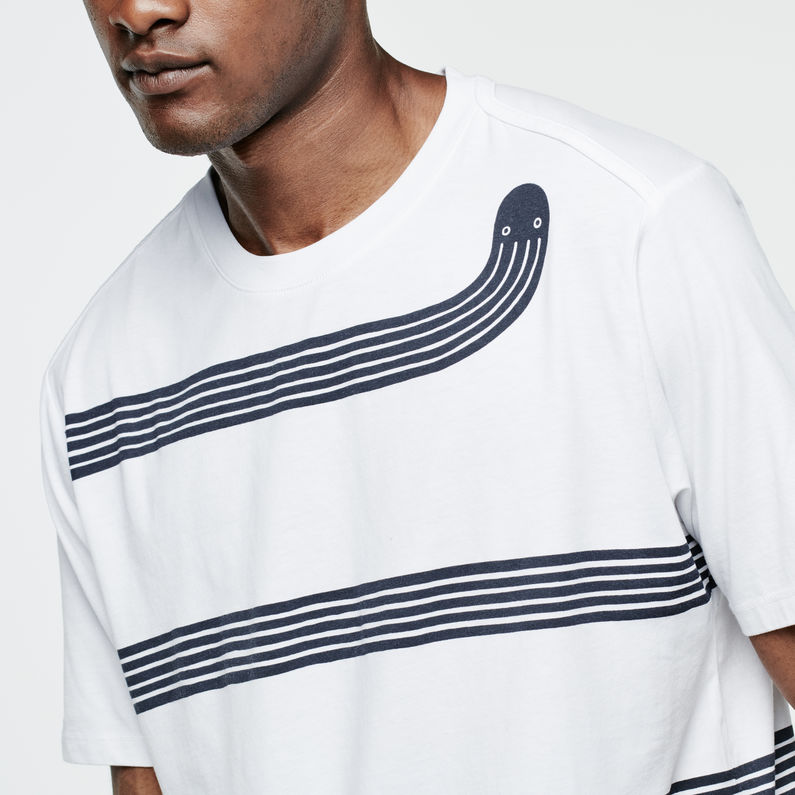 G-Star RAW® RAW for the Oceans - Occotis Breton Tee Wit