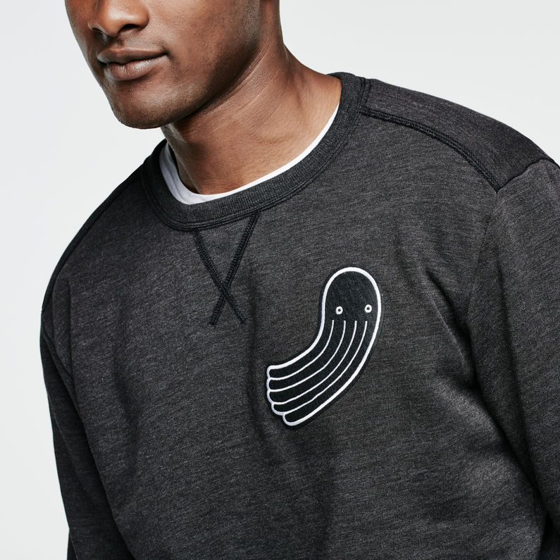 G-Star RAW® RAW for the Oceans - Occotis Sweatshirt Gris detail shot