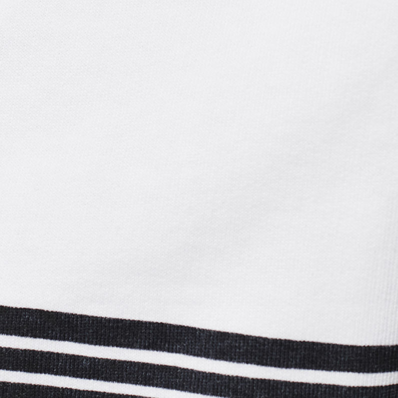 G-Star RAW® RAW for the Oceans - Breton Cropped Sweatshirt Blanc fabric shot