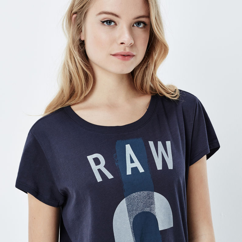 G-Star RAW® Sepeke Straight Long T-Shirt Bleu foncé