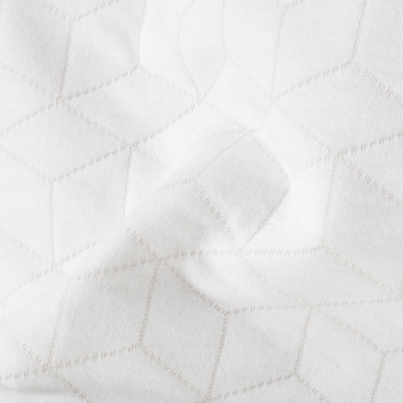 G-Star RAW® Warscha Cropped Sweater Blanc fabric shot