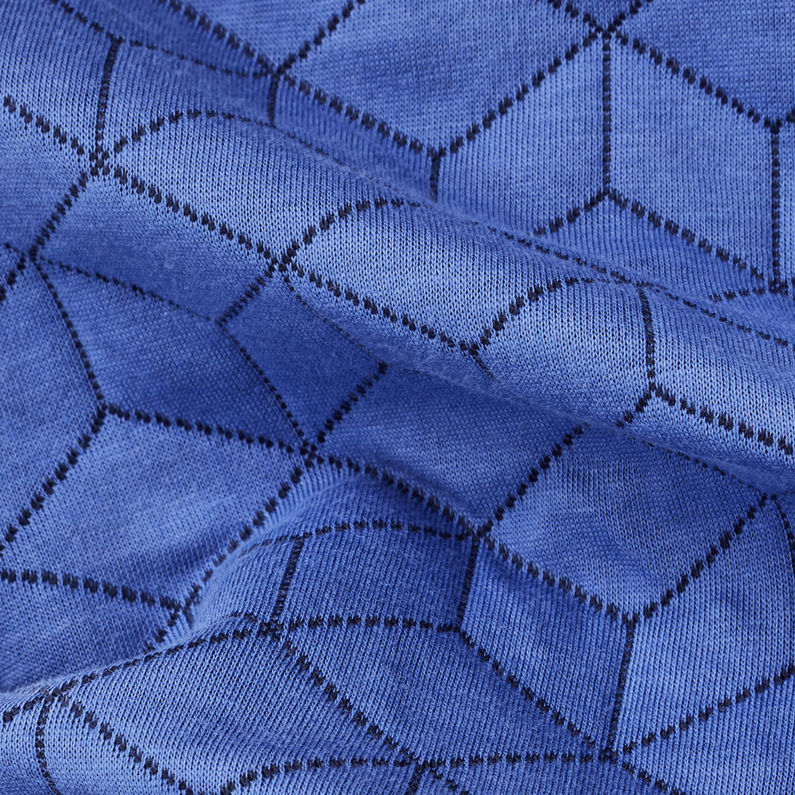 G-Star RAW® Warscha Cropped Sweater Mittelblau fabric shot