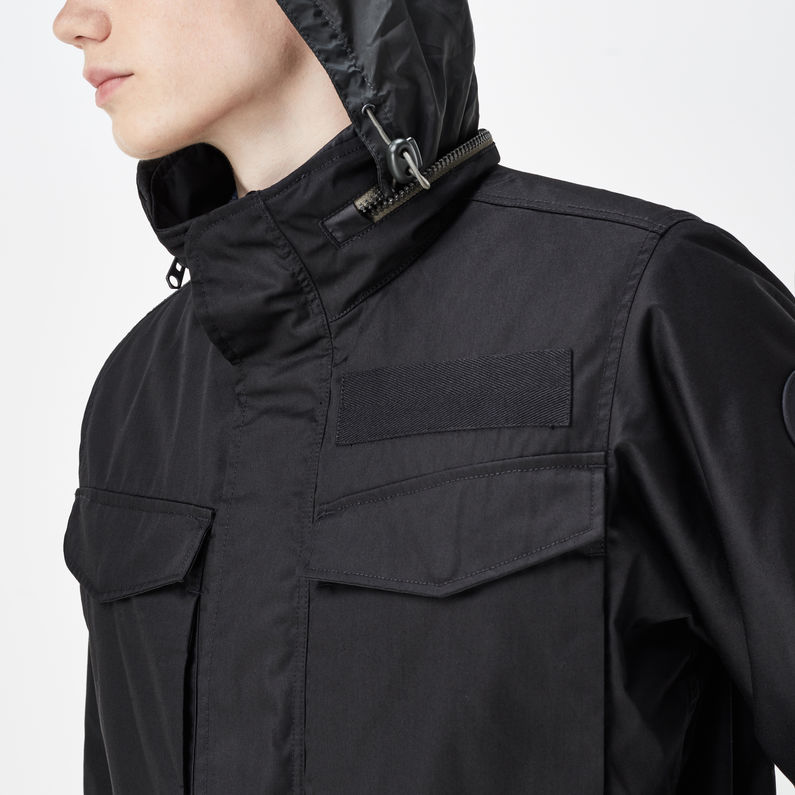 G-STAR® Vodan Long Field Jacket Black detail shot