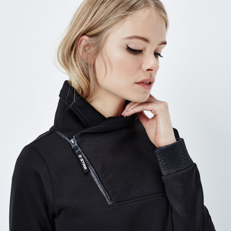 G-STAR® Ustra Slim Aero Sweater Zwart detail shot