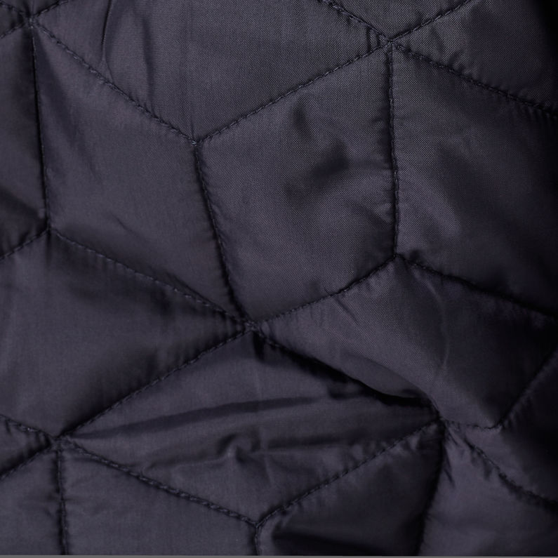 G-Star RAW® Meefic Quilted Overshirt Donkerblauw fabric shot