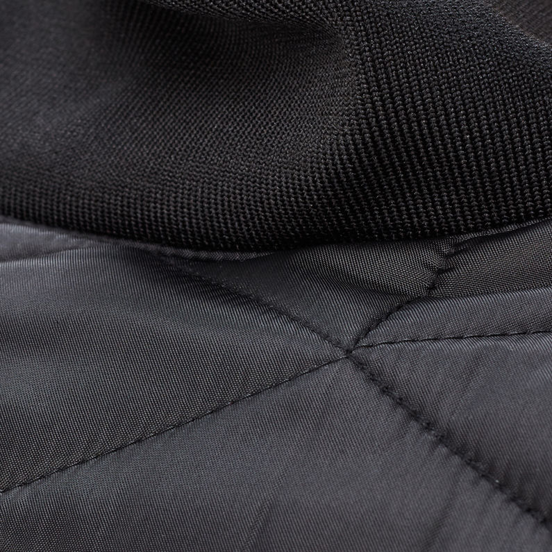 G-Star RAW® Meefic Quilted Overshirt Zwart fabric shot