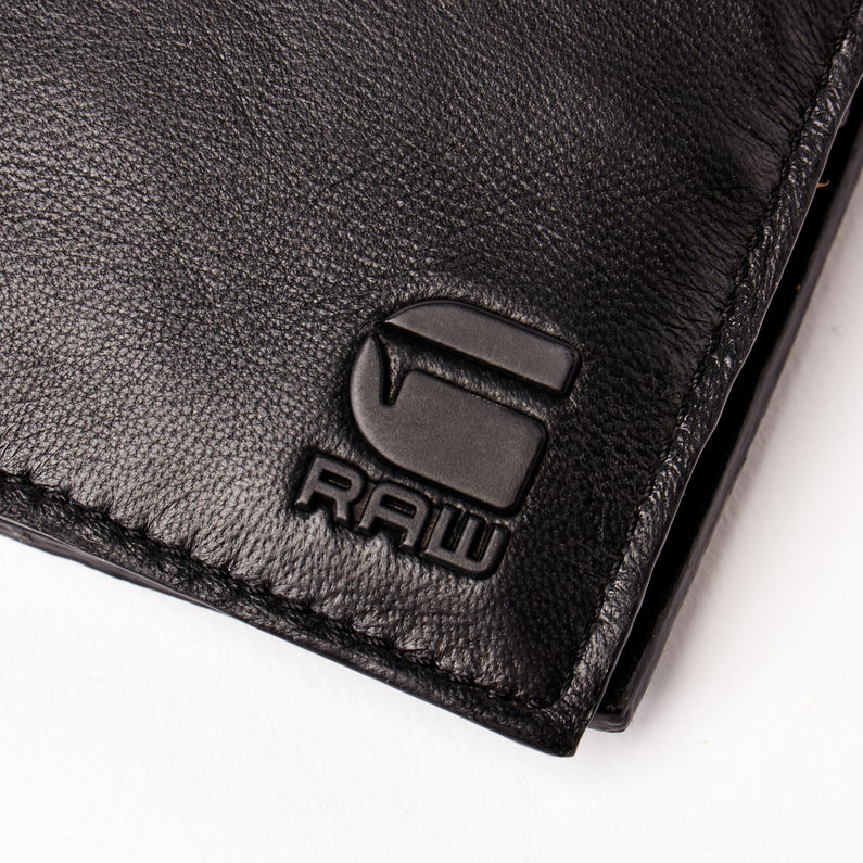 G-STAR® Wyddo Leather Wallet Black detail shot