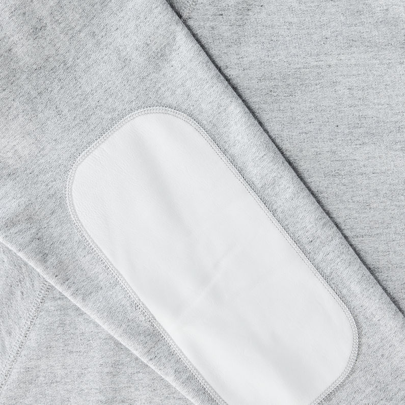 G-STAR® Marc Newson Leather Patch Sweater Grey detail shot