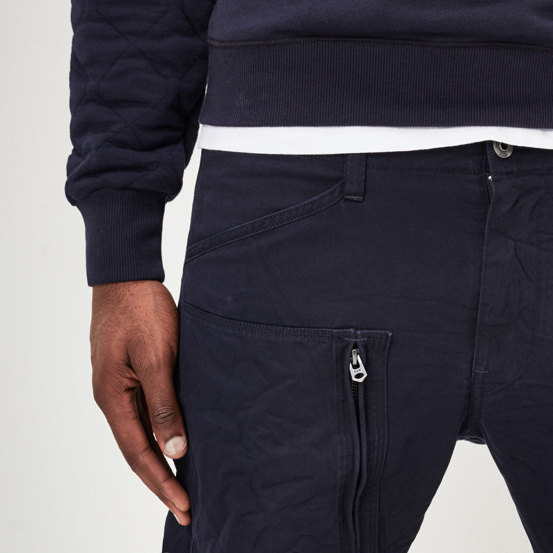 G-Star RAW® Powel 3D Tapered Pants Bleu foncé detail shot