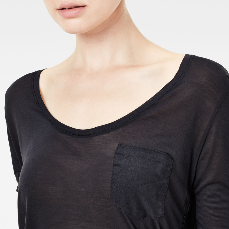 G-Star RAW® Adisyon Straight T-Shirt Black detail shot