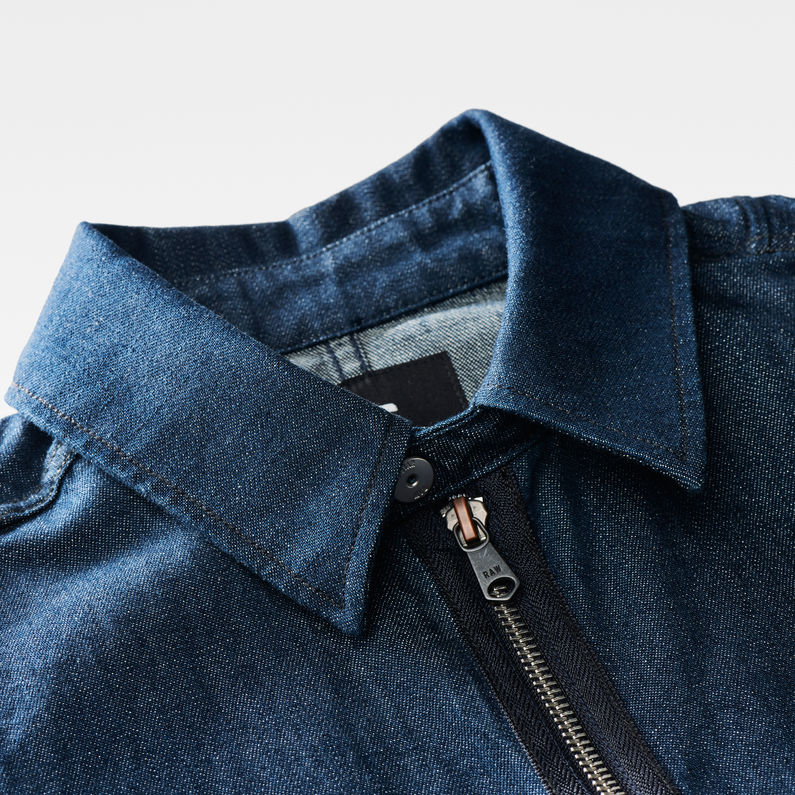 G-STAR® Blake Zip Sleeveless Dress Azul oscuro detail shot