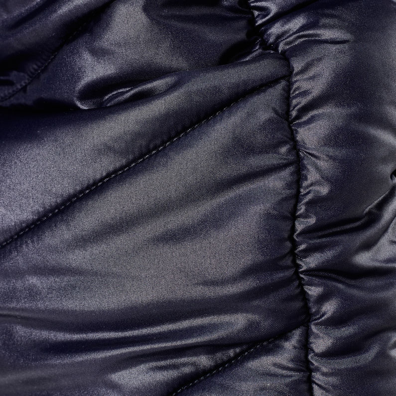 G-Star RAW® Alaska Hooded Long Jacket Dunkelblau fabric shot