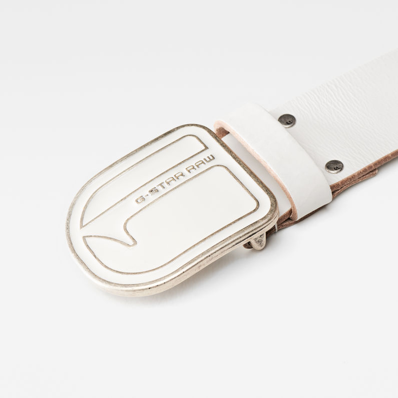G-STAR® Lador Belt White detail shot buckle