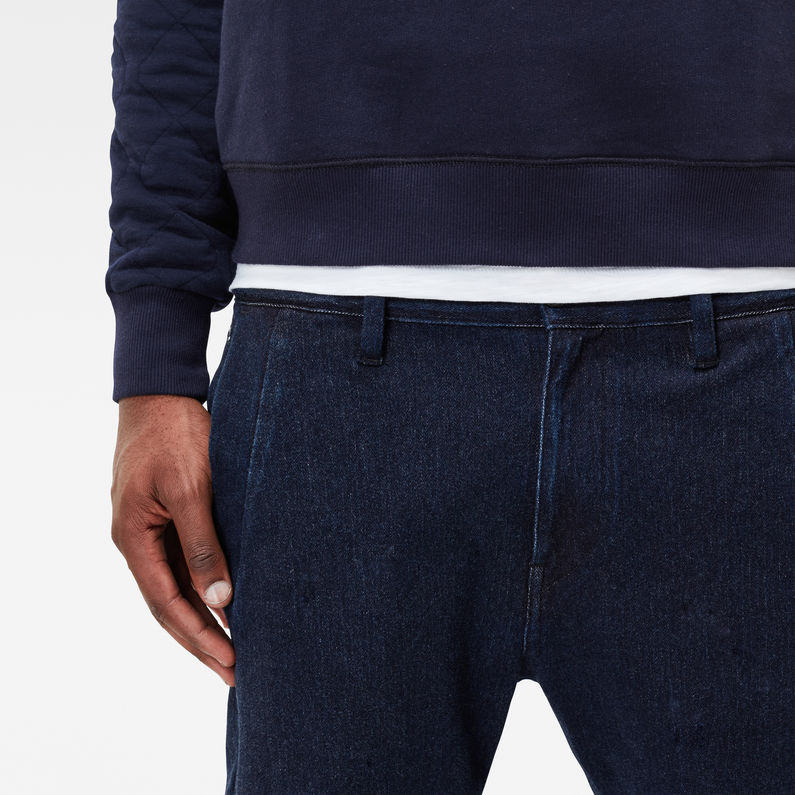 G-STAR® Bronson Tapered Chino Cuffed Mittelblau detail shot