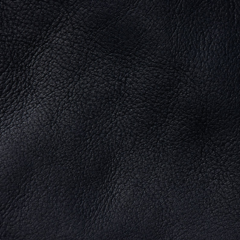 G-Star RAW® Aviator Leather Jacket Bleu foncé fabric shot