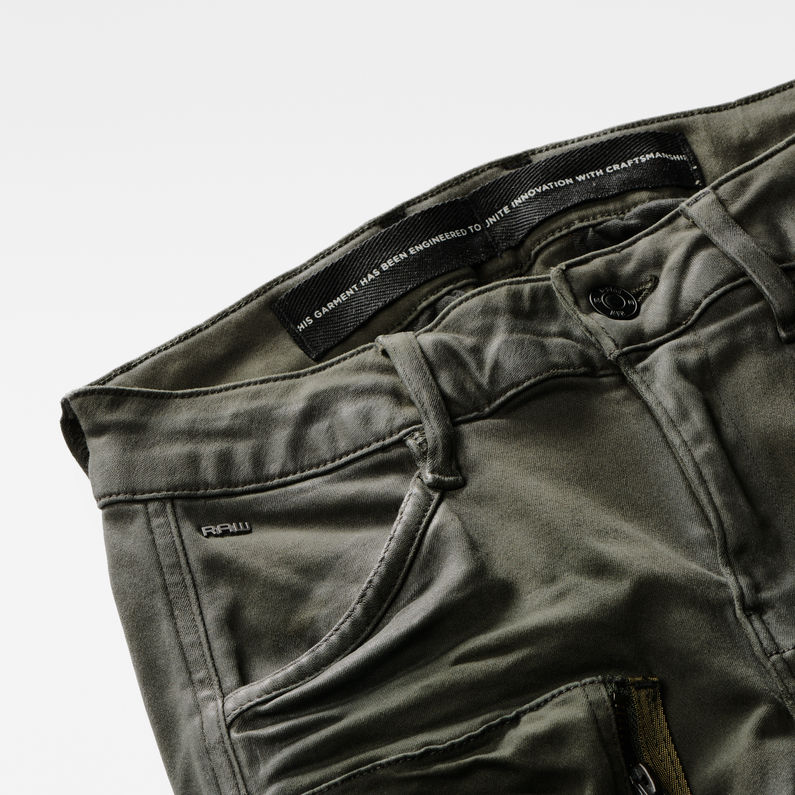 G-Star RAW® Powel Utility Mid Waist Skinny Cargo Pants Grijs detail shot