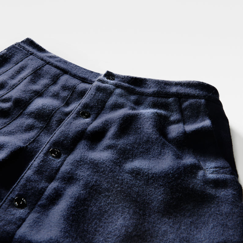 G-STAR® Bronson Plissee Skirt Dark blue detail shot