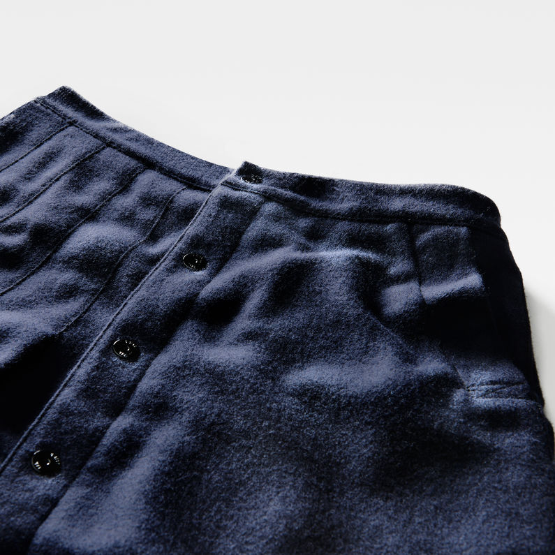 G-Star RAW® Bronson Plissee Skirt Bleu foncé detail shot