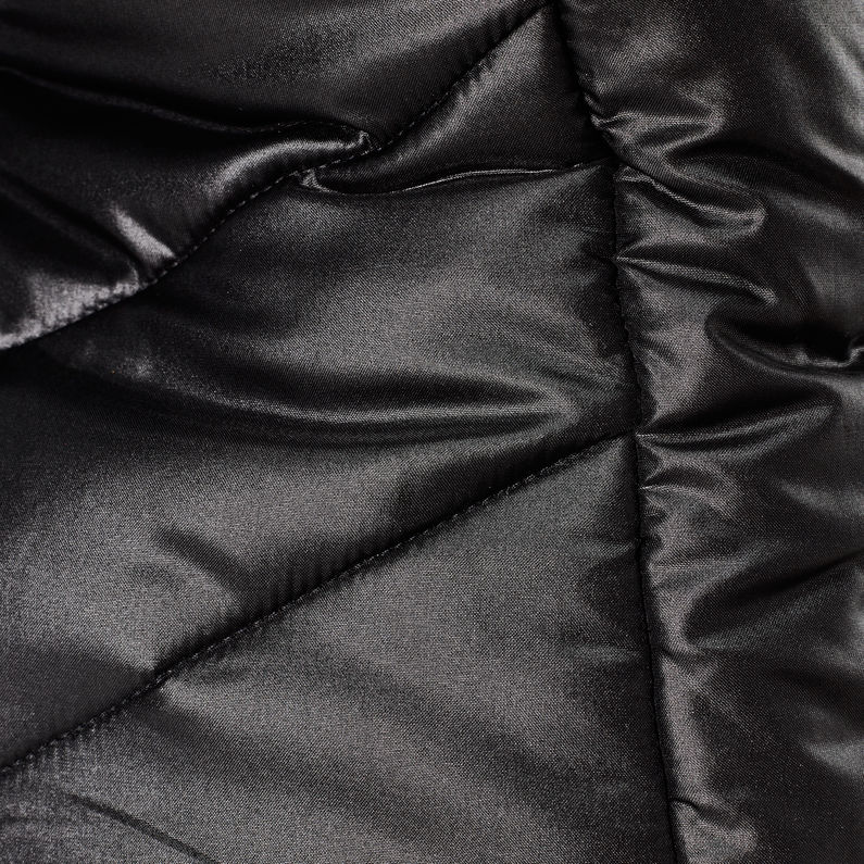 G-Star RAW® Alaska Hooded Long Jacket Noir fabric shot