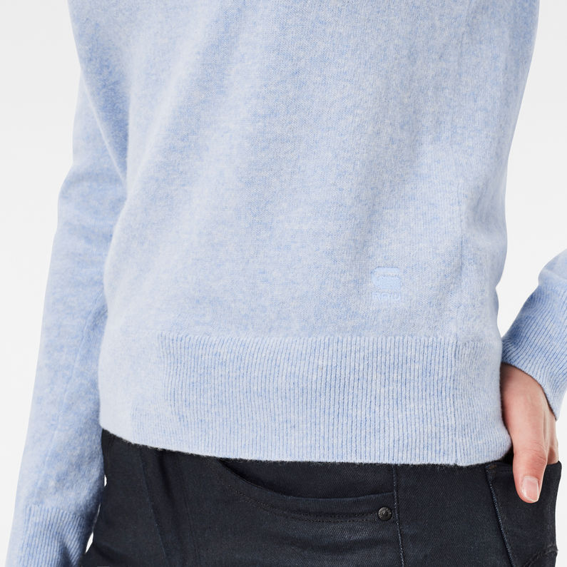G-Star RAW® Core Knit Pullover Bleu foncé detail shot