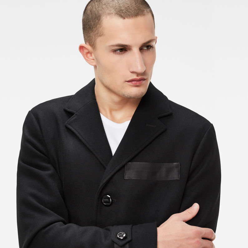 G-Star RAW® Midnight Frock Coat Negro detail shot