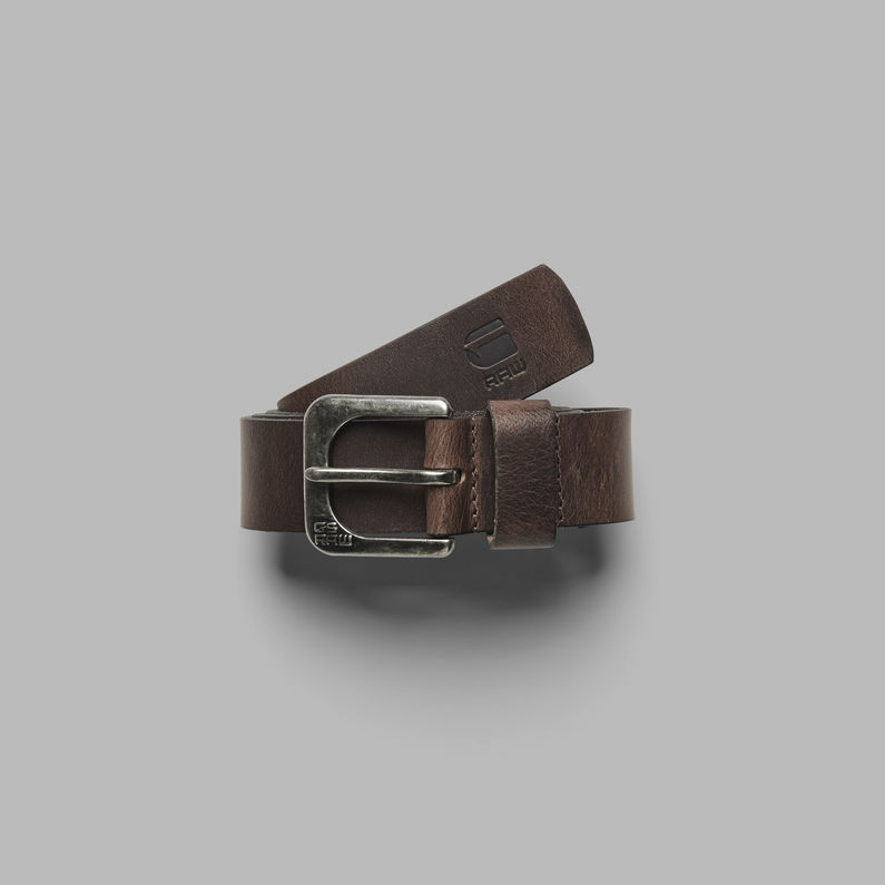 G-STAR® Zed Belt Brown detail shot buckle