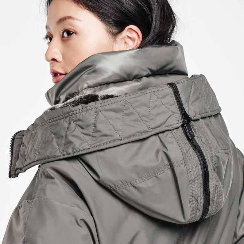 G-Star RAW® Foul Weather Hooded Relaxed Coat Grau detail shot