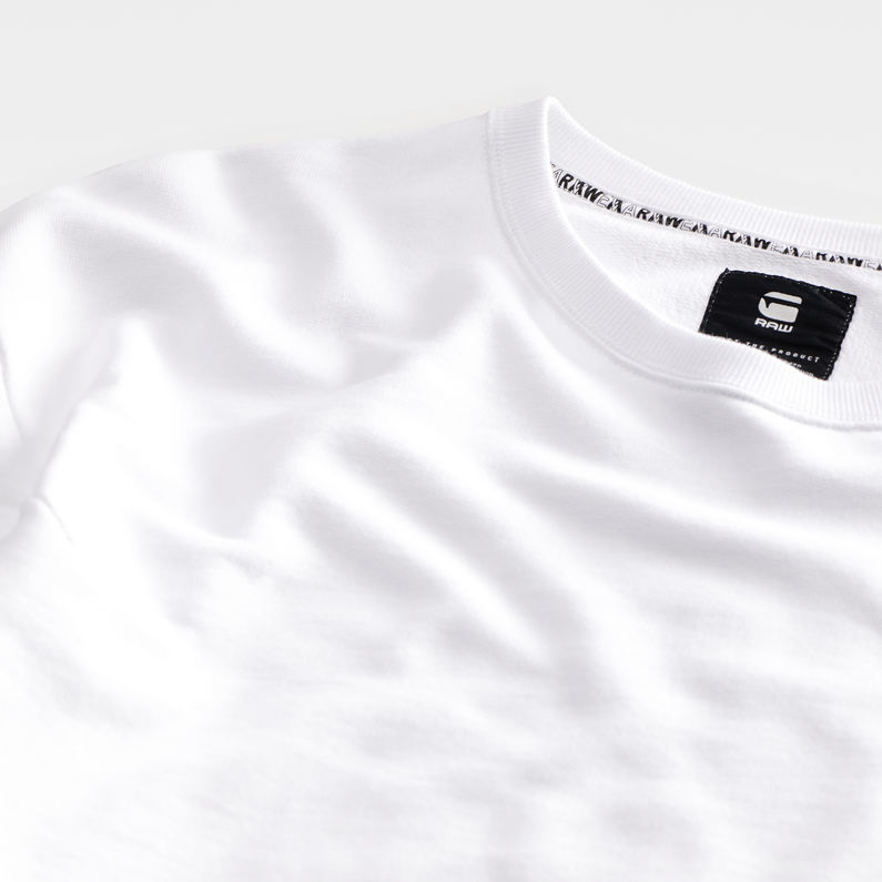 G-Star RAW® Eva Shaw Cropped Sweater Weiß detail shot