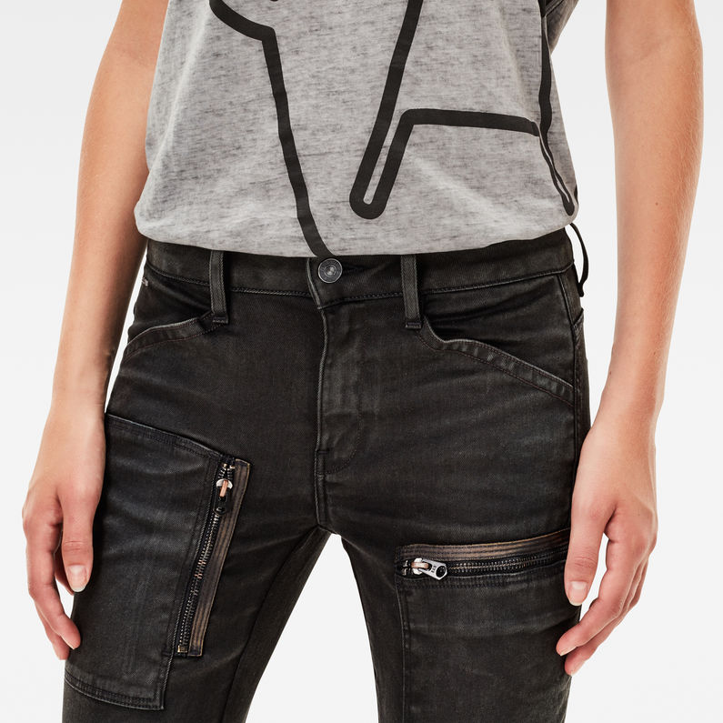 Powel Mid Waist Skinny Jeans | Black | G-STAR® US