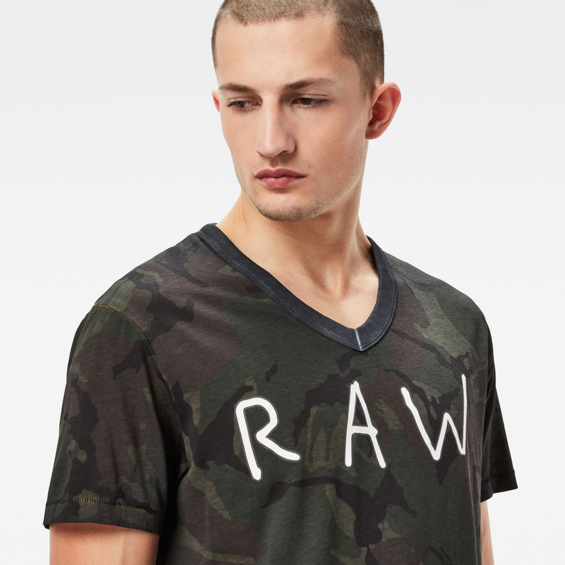 G-Star RAW® Chian V-Neck Regular Fit T-Shirt Green